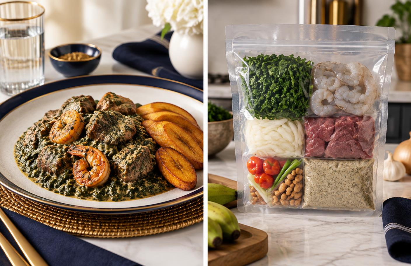 Pack Ndolé Royal, plat fini